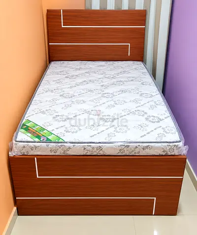 Brand new twin size wood Bed including mattress good quality bed