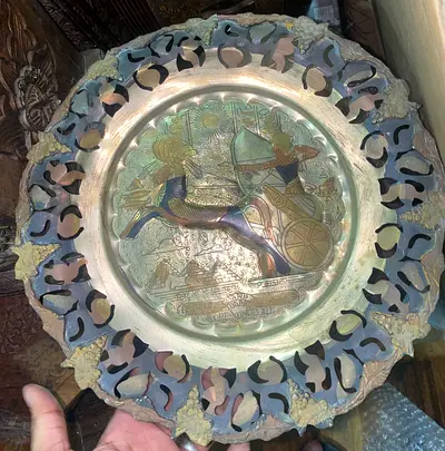 Antique Brass Plate-25cm height