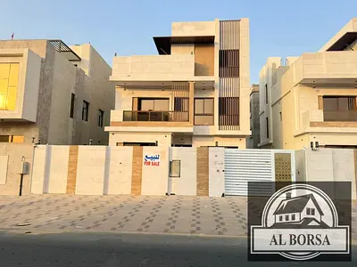 Villa for sale in Al Bahia area, including registration and ownership fees, paved street, central air conditioning.