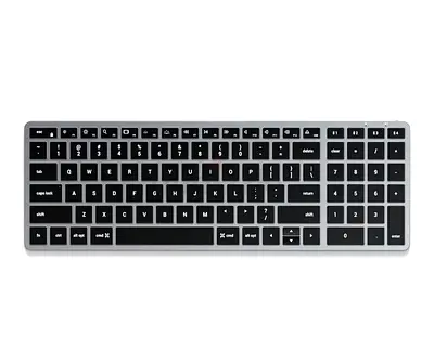 Satechi Slim X2 Bluetooth Backlit Keyboard, Multi-Device Sync, Space Grey Wireless Keyboard, Illumin