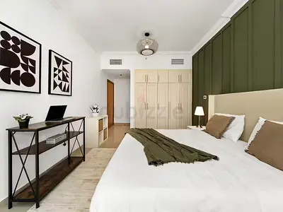 Master room for rent in JVC, on the second floor of a villa, with bathroom, dressing balcony 6000