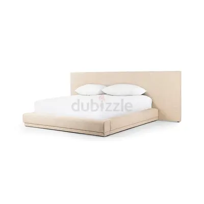Super king thick velvet bed with extra wide headboard