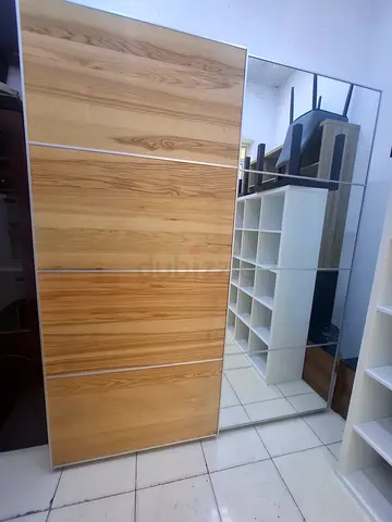 Wooden Sliding Door Wardrobe / Armoire - Light Oak Finish