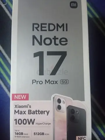 Redmi Note 17 Pro Max 512GB - Brand new box (100W fast charge)