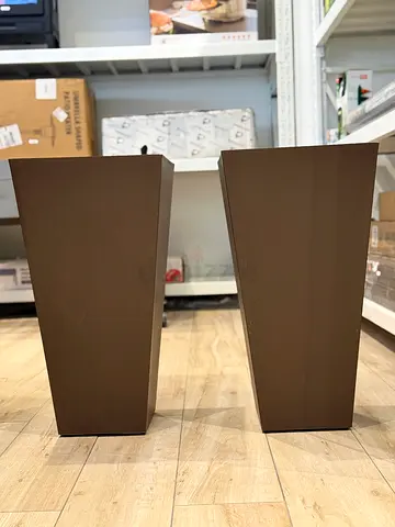 Midland 26 in. Espresso Plastic Tall Square Planter