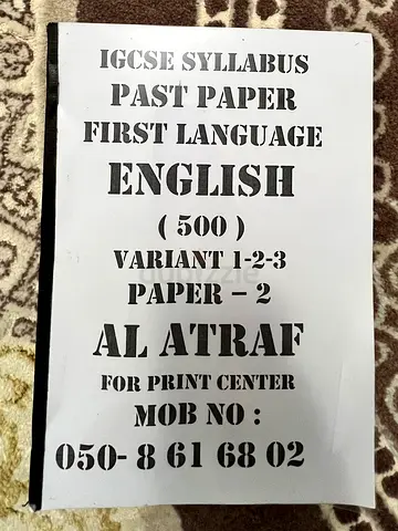 IGCSE First Language English Past Papers (Paper 2) - price extremely negotiable