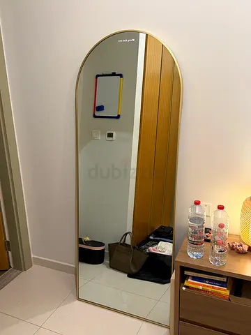Gold Framed Arched Full-Length Mirror