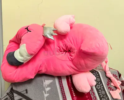 Large Pink Flamingo Plush Pillow - Soft Neck/Body Cushion