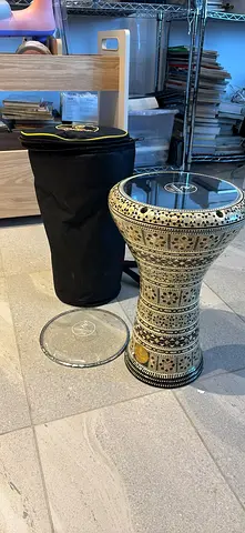 Gawharet El Fan Mother-of-Pearl Darbuka + Bag + Spare Head