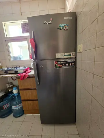 Silver double-door refrigerator - good working condition pick up after 10th of October