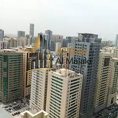 1-Bedroom Apartment for Annual Rent in Al Taawun, Open View, 2 Bathrooms, 1 Month Free, 4 or 6 Insta