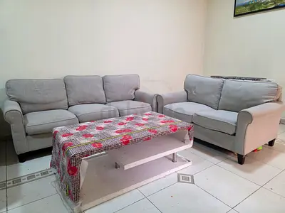 Doran Beige 3-seater and 2-seater sofa set — good condition