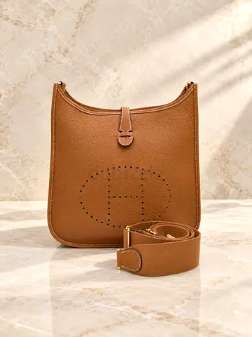 Brown Leather Crossbody Shoulder Bag with Detachable Strap