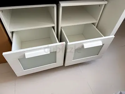 IKEA bedside tables (2), BRIMNES (white)