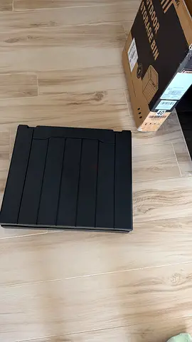 Small Black Outdoor Storage Bin / Deck Box - Compact and Sturdy