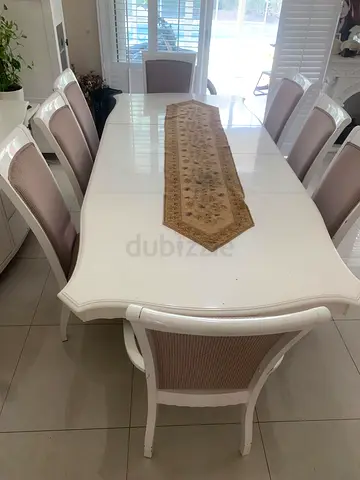 8 chairs  with dining table