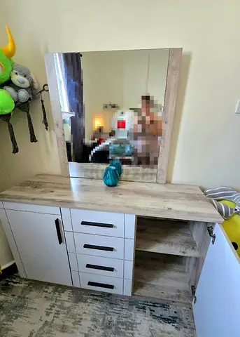 Dresser with mirror