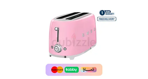 Pink Smeg 2-Slice Retro Toaster - TSF02PKUK
