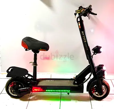 MYTOYS Electric Scooter with Seat, Motor & LED Lights