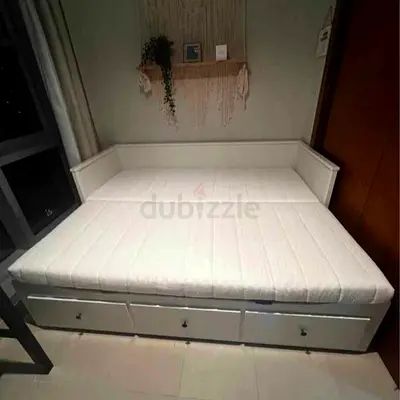 IKEA Hamnes day bed with 2 mattress