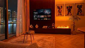 BRAND NEW 1 BHK | FULLY FURNISHED | CANAL VIEW & FIREPLACE (VAPOR)
