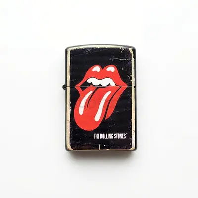 Vintage The Rolling Stones Tongue Logo Zippo style Lighter - UNUSED - 210
