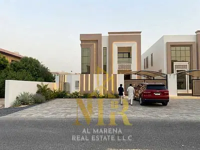 Villa for sale in Al Muwaihat 3 - Ajman | 5 master bedrooms | 2 living rooms | Spacious courtyard |