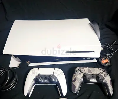 Sony PlayStation 5 Disc Edition with 2 Controllers (White + Camo) (Last Price)