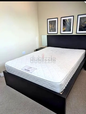 Ikea Queen size bed with mattress and storage drawers