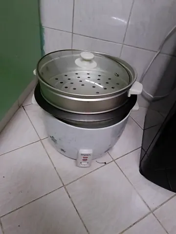 Used Electric Rice Cooker with Steamer Basket - Working Condition