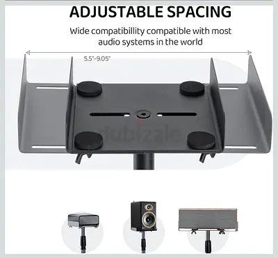 Adjustable Universal Speaker Stand Mount Holder for Bookshelf/Studio Speakers