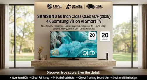 Samsung 50-inch QLED Q7F (2025) 4K Smart TV - Like New