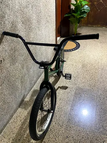 Used Strudy green BMX freestyle bike , good condition