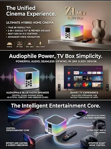 Z4 Mix 8K Hybrid Home Cinema TV Box with Audiophile Speaker