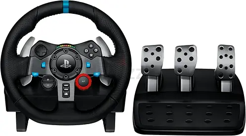Logitech G29 Driving Force Racing Wheel and Floor Pedals, Real Force Feedback, Stainless Steel Paddl
