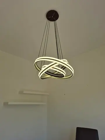 Modern LED Ring Pendant Chandelier - 3-Ring Contemporary Light Fixture