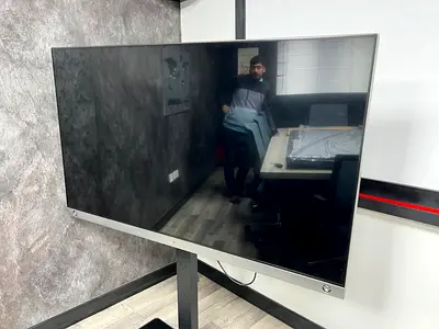 65 inch Flat Panel TV on Stand - Good Condition