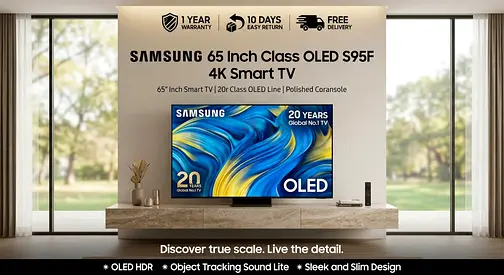 Samsung 65 inch OLED S95F 4K Smart TV - Excellent Condition