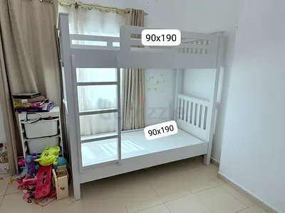 Ikea white wodden bunk bed available ready to sell