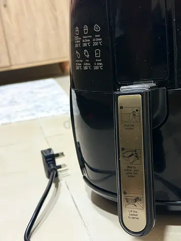 Used Black Air Fryer - Compact Household Unit