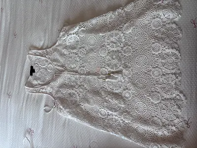 White Lace bikini cover up Dress — Size large