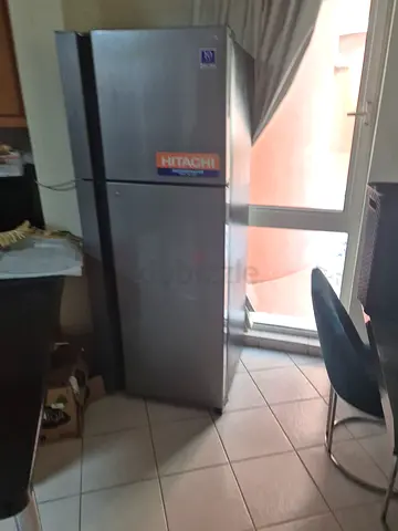 Hitachi Silver Double Door Refrigerator - Good Working Condition