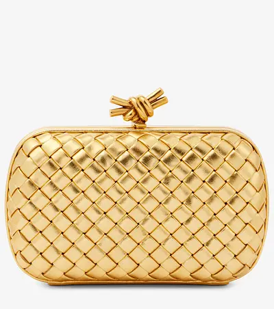 Bottega Veneta Woven Knot Clasp evening clutch bag