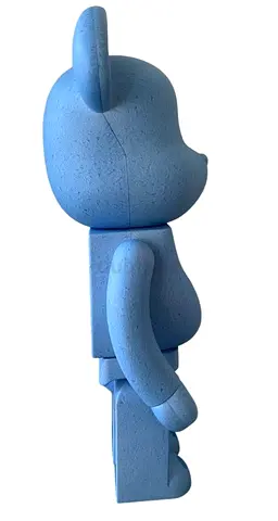Blue Bearbrick-style Collectible Figure (Single Piece)