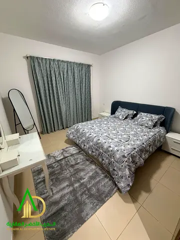 Furnished 1-Bedroom Apartment for Monthly Rent in Al Jurf 2 Ajman, Al Yasmeen Towers, First Occupant, 2 Bathrooms, Opposite Ajman City Centre, All Bil