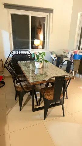 Marina Home Railway Wood Dining Set