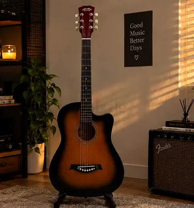 Mike Music Acoustic Guitar - Sunburst, Good Condition Like New
