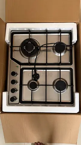 Stainless Steel 4-Burner Built-in Gas Hob - Brand New