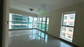 Spacious 2BR+maid apartment on King Faisal St, Al Majaz 1. Features 2 balconies, pool, gym & free pa
