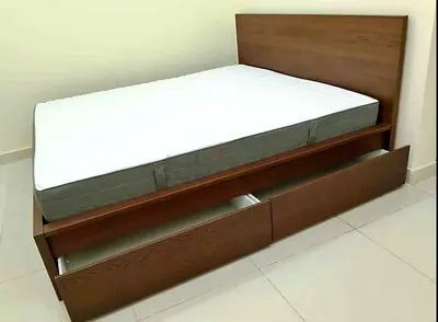 Ikea Malm bed with mattress queen size